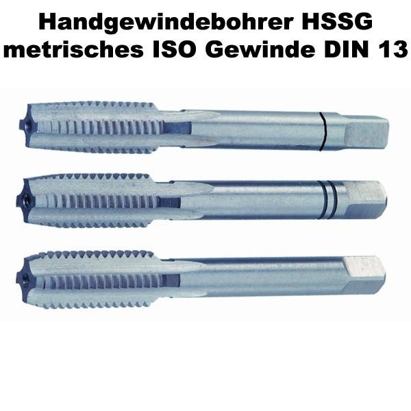 Handgewindebohrer HSSG metrisch DIN 13 M 10 X 1,5