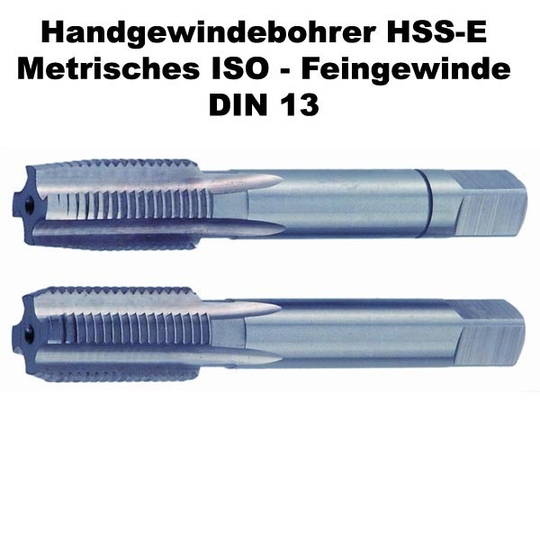 Handgewindeb HSSE M6 X 0,75 Metr ISO Feingew DIN13 Din 2181