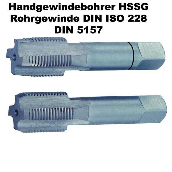 Handgewindebohrer HSSG Rohrgewinde DIN ISO 228  2" X 11