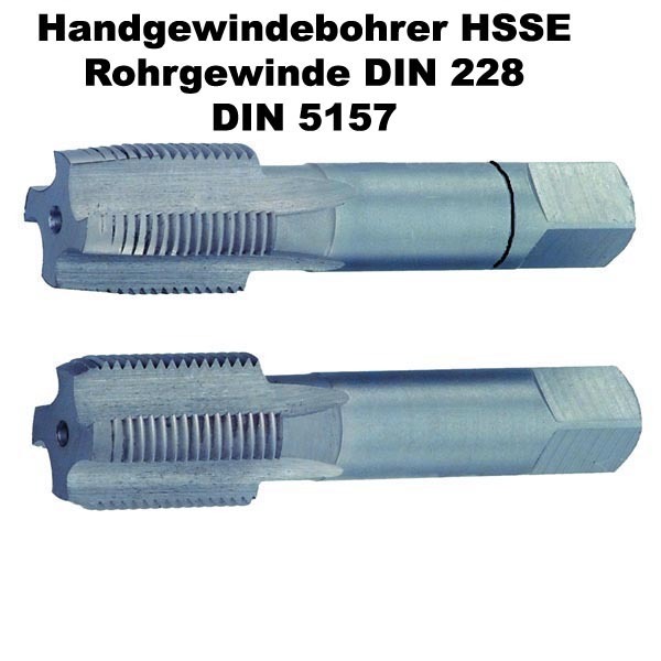Handgewindebohrer HSSE Rohrgewinde DIN ISO 228  1/4 X 19