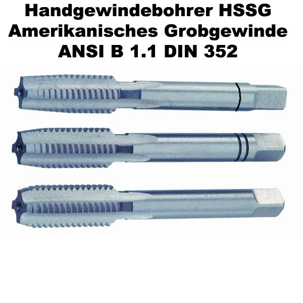 Handgewindebohrer Amerikanisches Grobgewinde HSSG 5/8 X 11