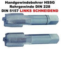 Handgewindebohrer HSSG links Rohrgewinde DIN ISO 228