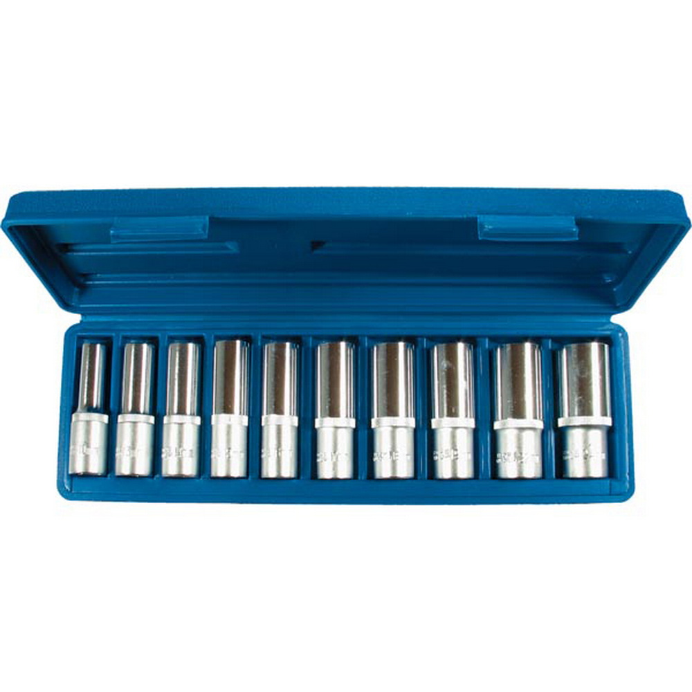 Steckschlüssel-Einsätze 10teilig 1/2" tief 6-kant 10-24mm