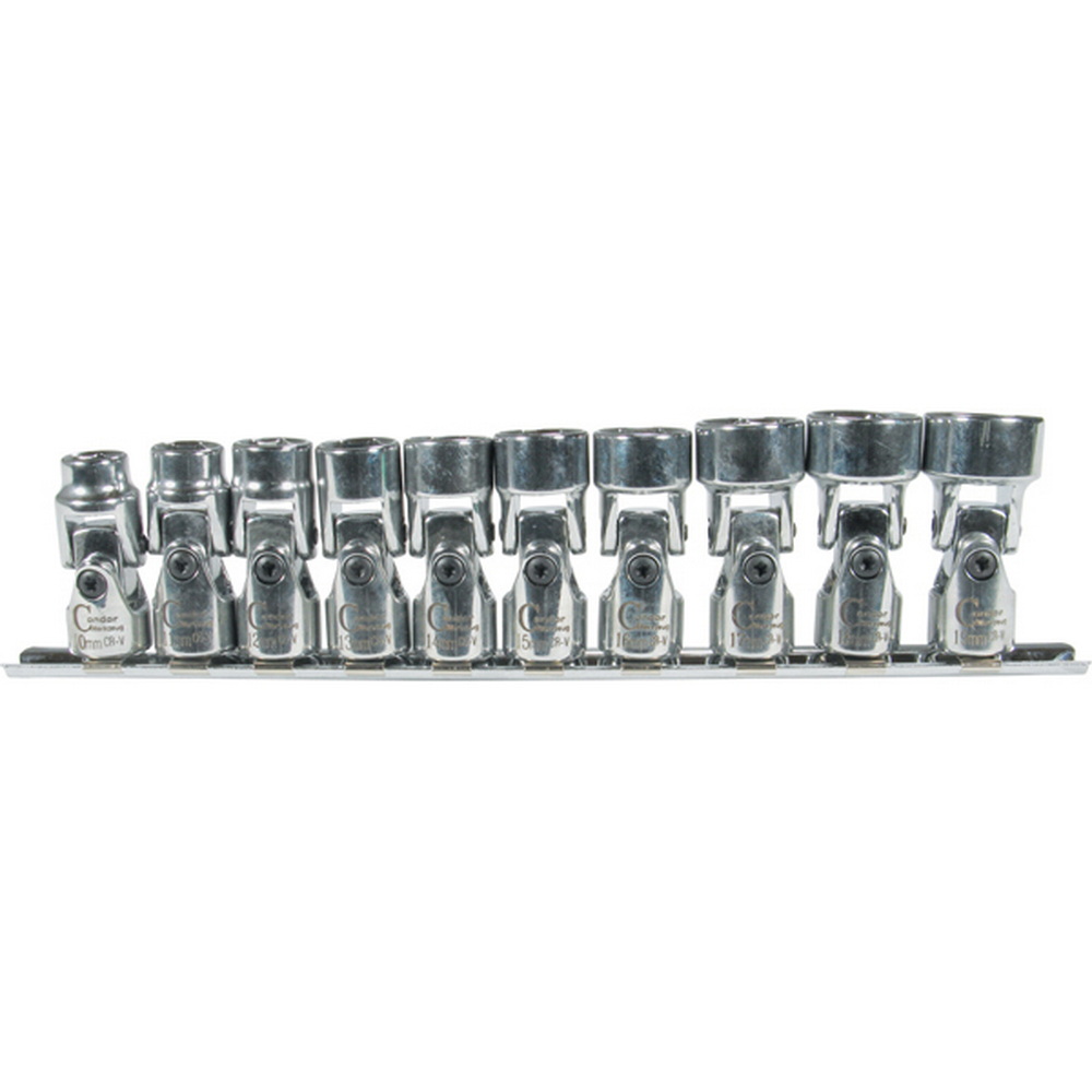 Gelenkeinsätze, 10-teilig, 3/8", 6-kant 10-19 mm