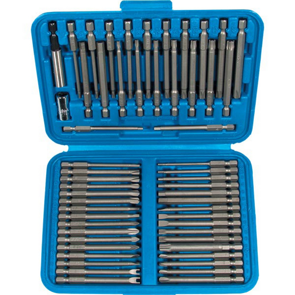 Sicherheitsbit-Sortiment, 55-tlg., 1/4", 75 mm