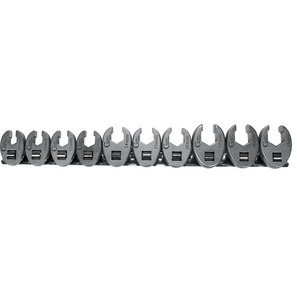 Hahnenfuss-Schlüssel-Satz, 10-teilig, 3/8", 10-19 mm