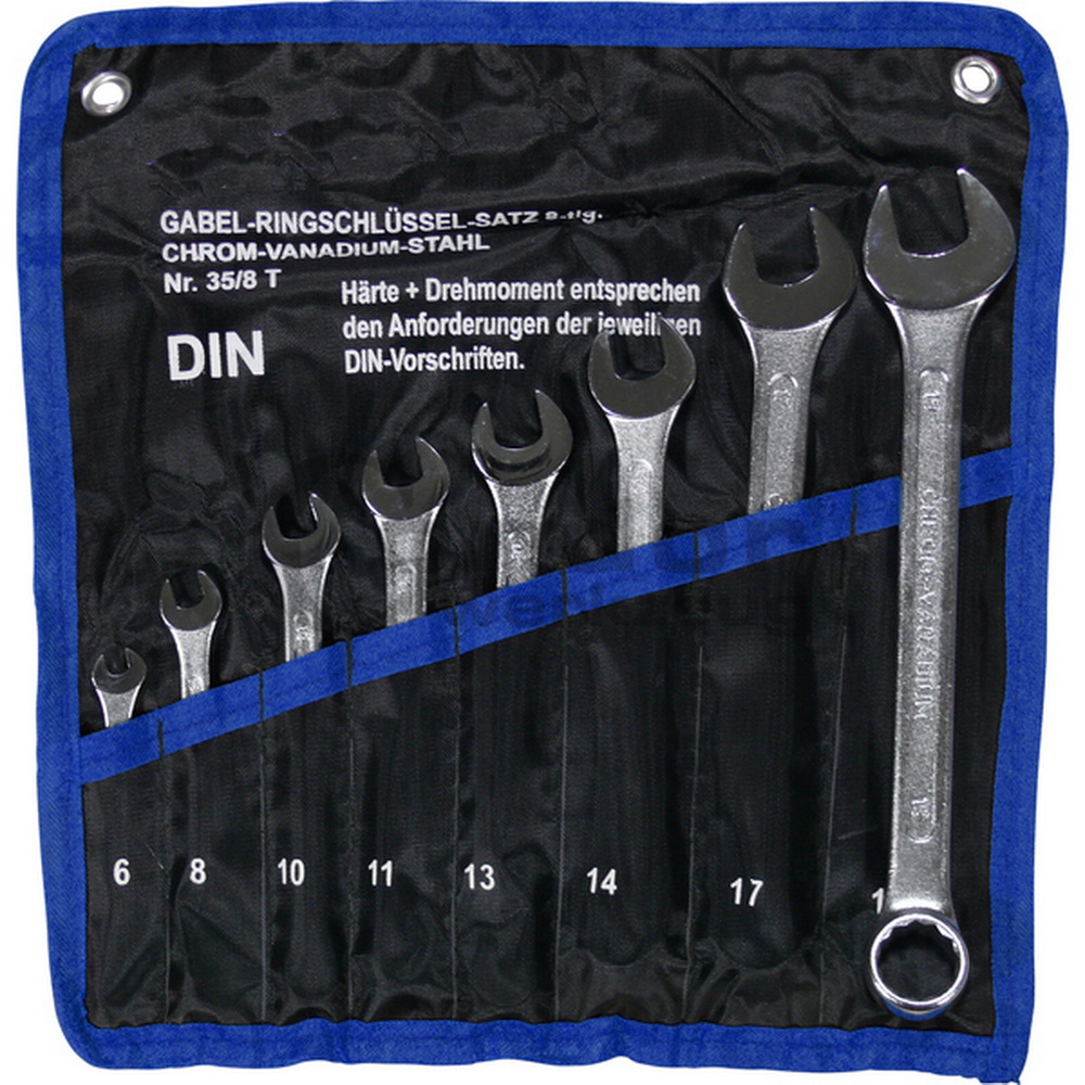 Gabel-Ringschlüssel-Satz, 8-teilig, 6-19mm