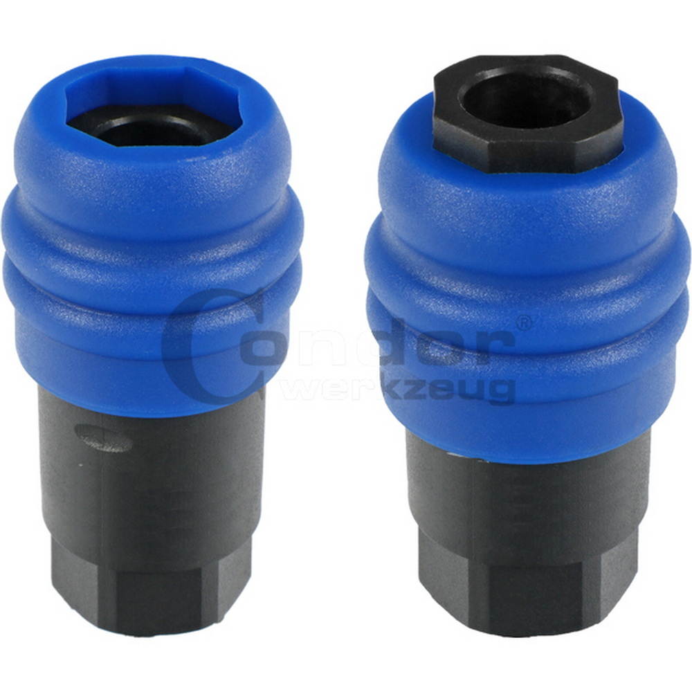 Druckluft-Schnellkupplung mit 2-Stufen-Sicherheitslöser - 1/4" Außengewinde