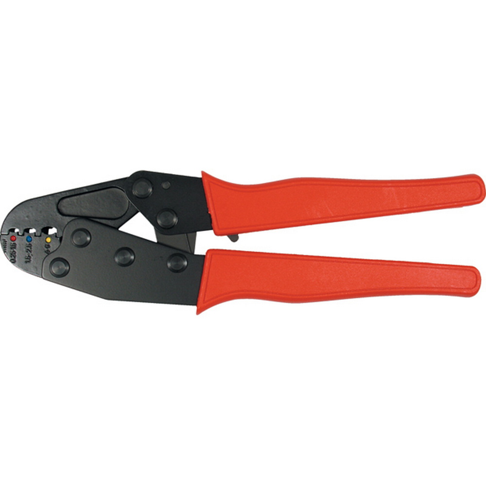 Kabelschuh-Zange, Ratschenfunktion, isolierte Verbinder 0.25-6 mm²
