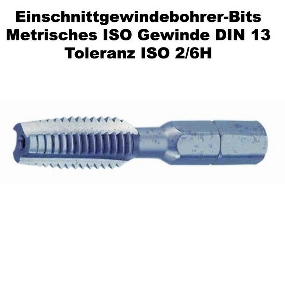 Einschnittgewindebohrer Bits HSSG DIN 13 Form A