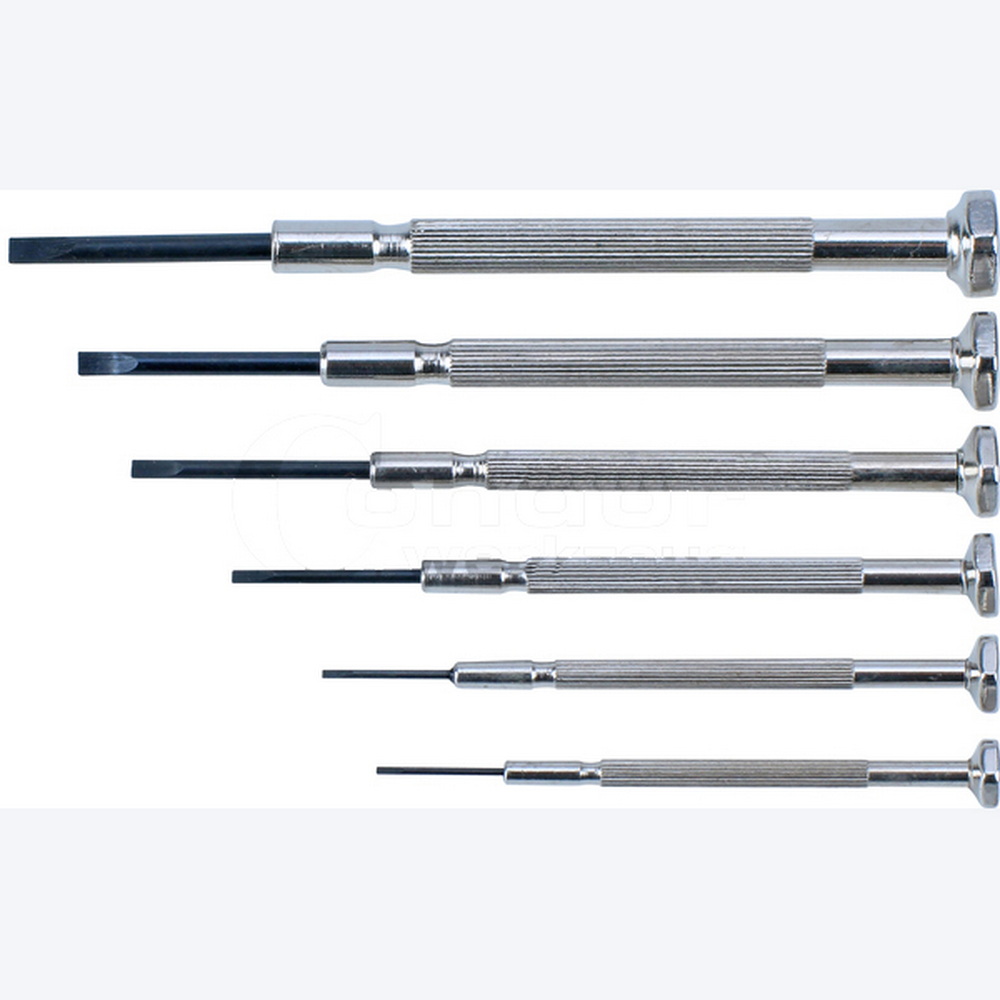 Feinmechaniker-Schraubendreher Satz, 6-teilig, Schlitz 0.9-3.5mm