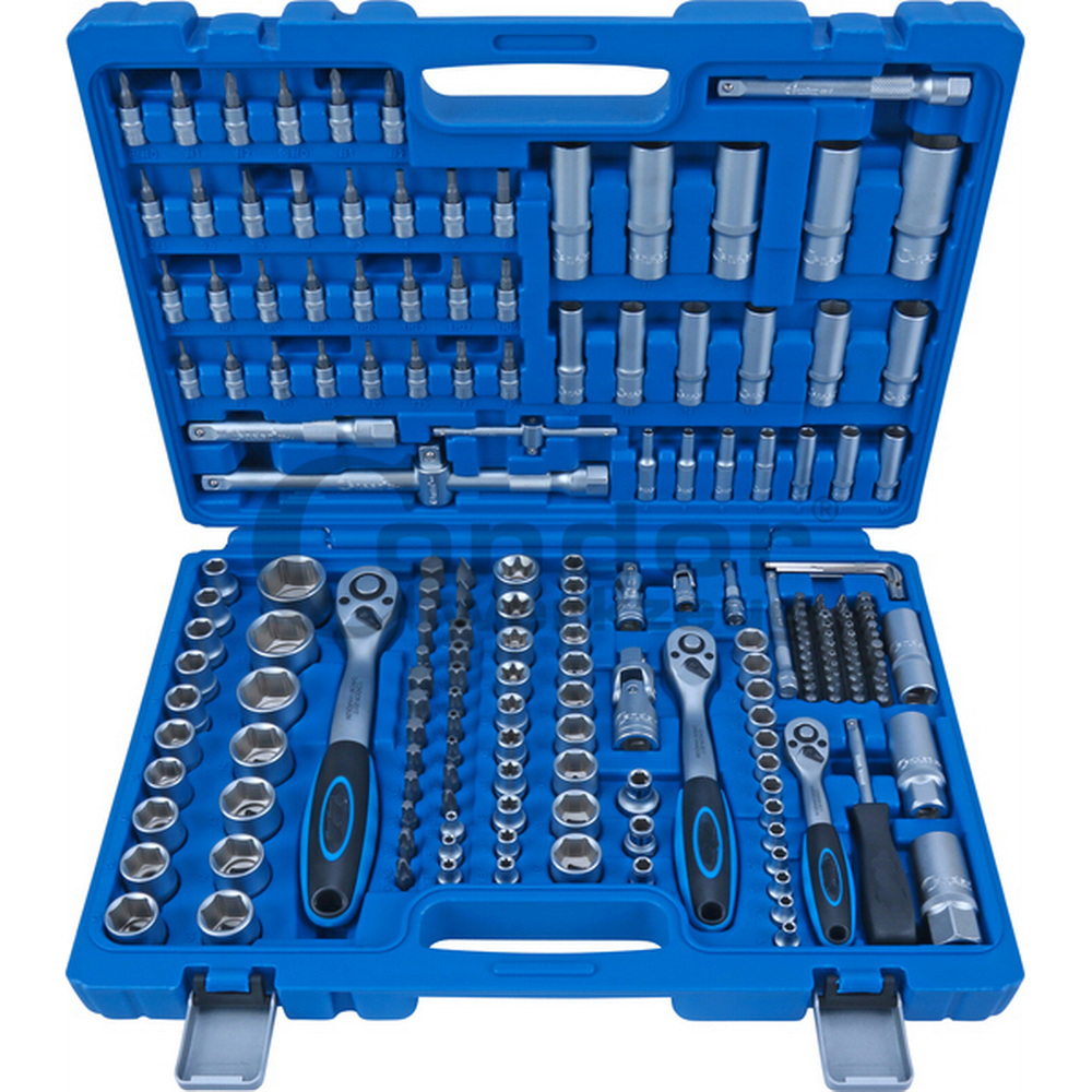 Steckschlüssel-Satz | 150-teilig | 1/4 • 3/8 • 1/2 Zoll | Super-Lock | 4 bis 32 mm