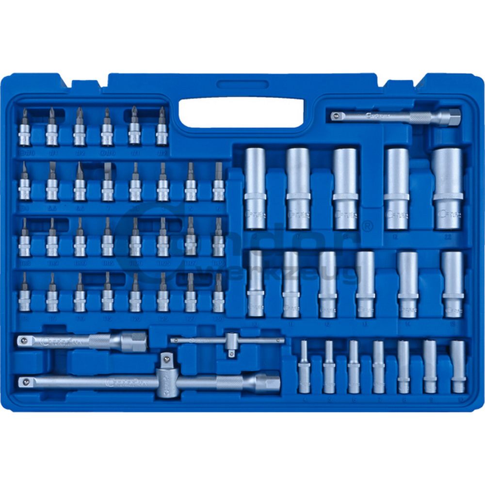 Steckschlüssel-Satz | 150-teilig | 1/4 • 3/8 • 1/2 Zoll | Super-Lock | 4 bis 32 mm