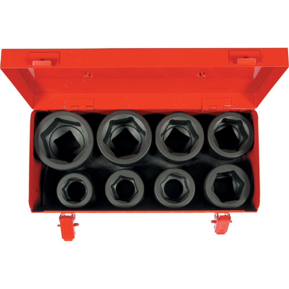 Kraftsteckschlüssel-Satz, 8-teilig, 1", 6-kant 27-50mm