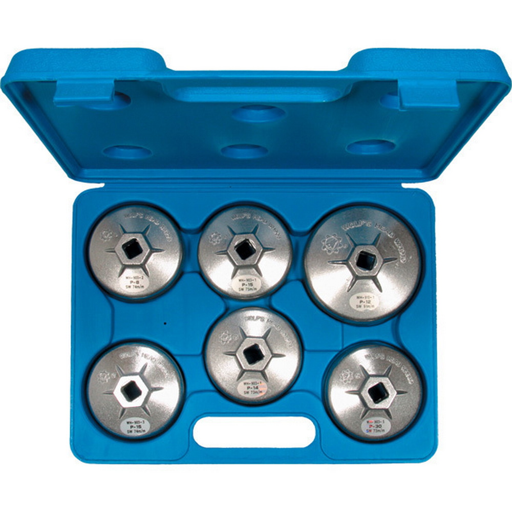 Ölfilterkappen-Satz, 6-teilig, Aluminium