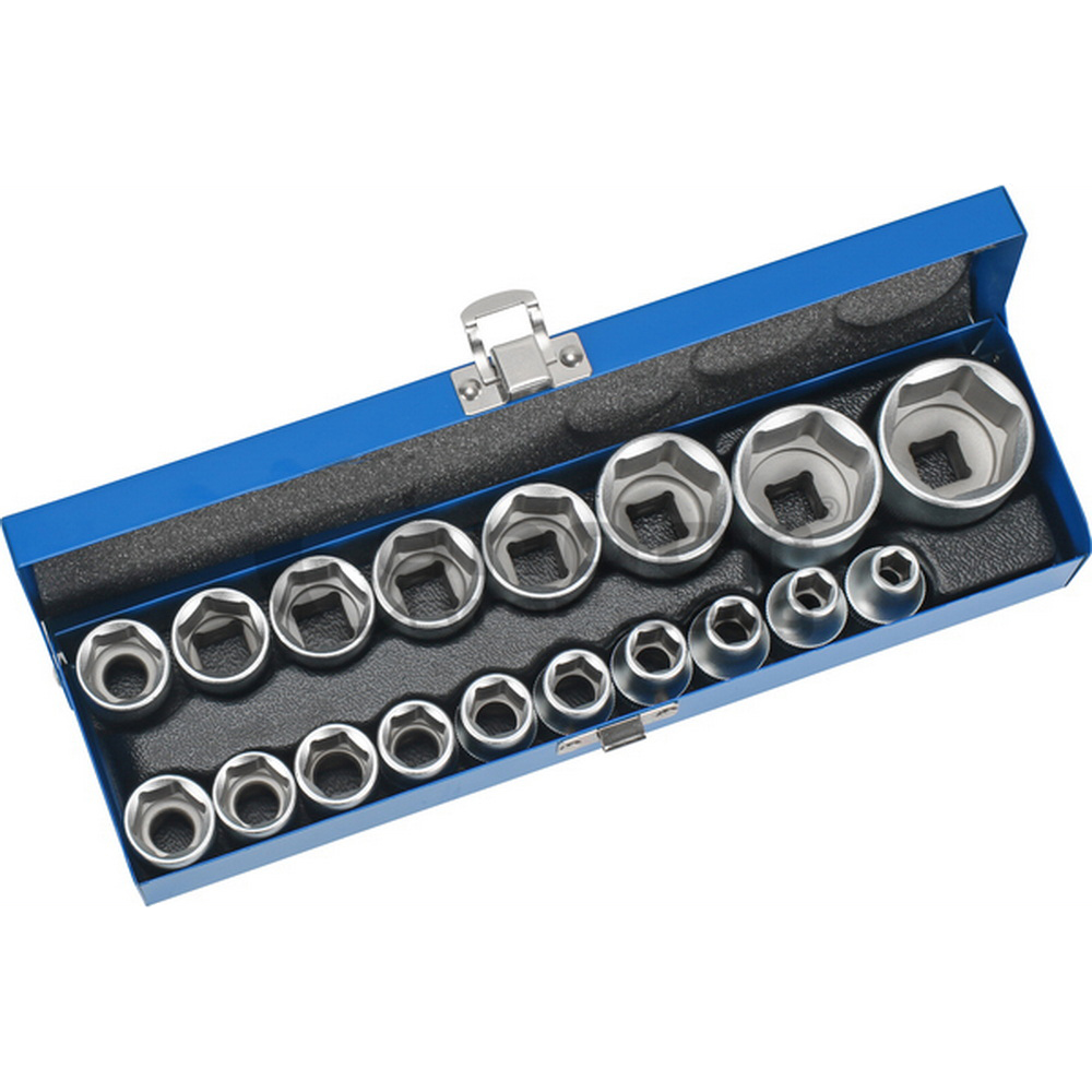 Steckschlüsseleinsätze | 18-teilig | 1/2 Zoll | Super-Lock | 8 bis 32 mm