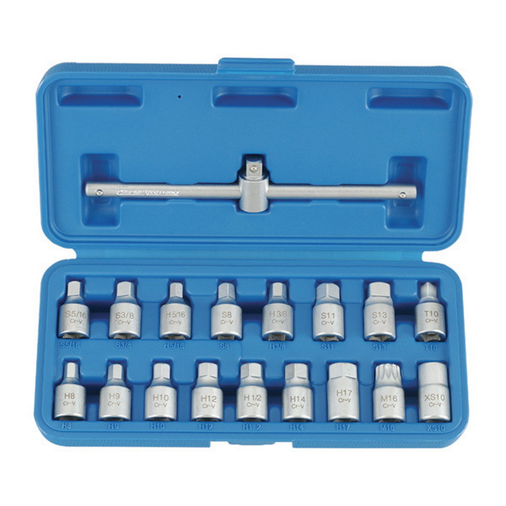 Öldienstschlüsselsatz 3/8"-Antrieb, 18-teilig