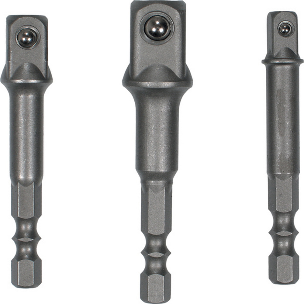 Adaptersatz für Bohrmaschinen, 3-teilig,1/4+3/8+1/2"